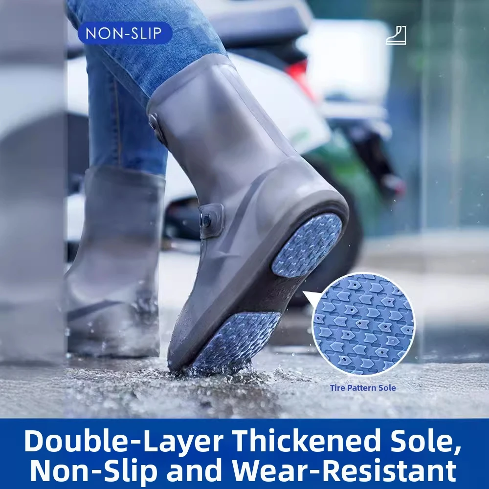Waterproof Anti-Slip Silicone Rain Shoe Covers