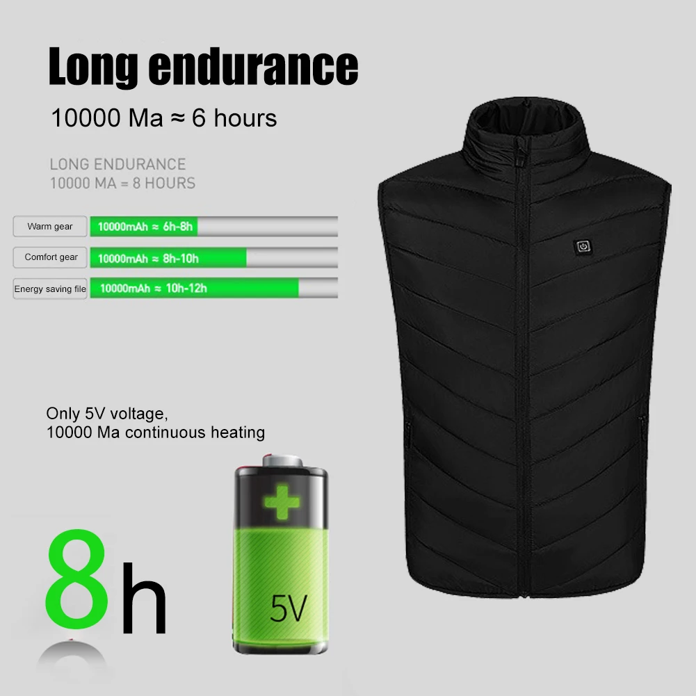 21 Areas Heated Vest Men Women Usb Heated Jacket Heating Vest Thermal Clothing Hunting Winter Heating Jacket M-6XL heated jacket