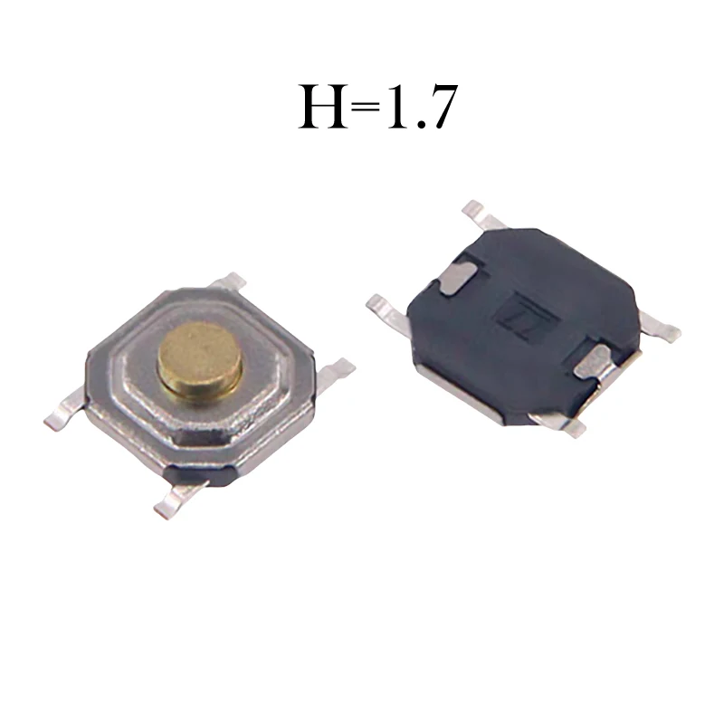 Tactical Push Button Switch Metal 5.2x5.2x1.5mm to 9mm 4PIN SMT Key Speaker Audio PER 50PCS