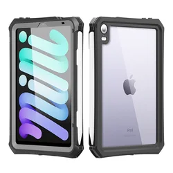 Ultimate Waterproof iPad Mini Case with Pencil Holder & Shock Protection (Charcoal Gray)