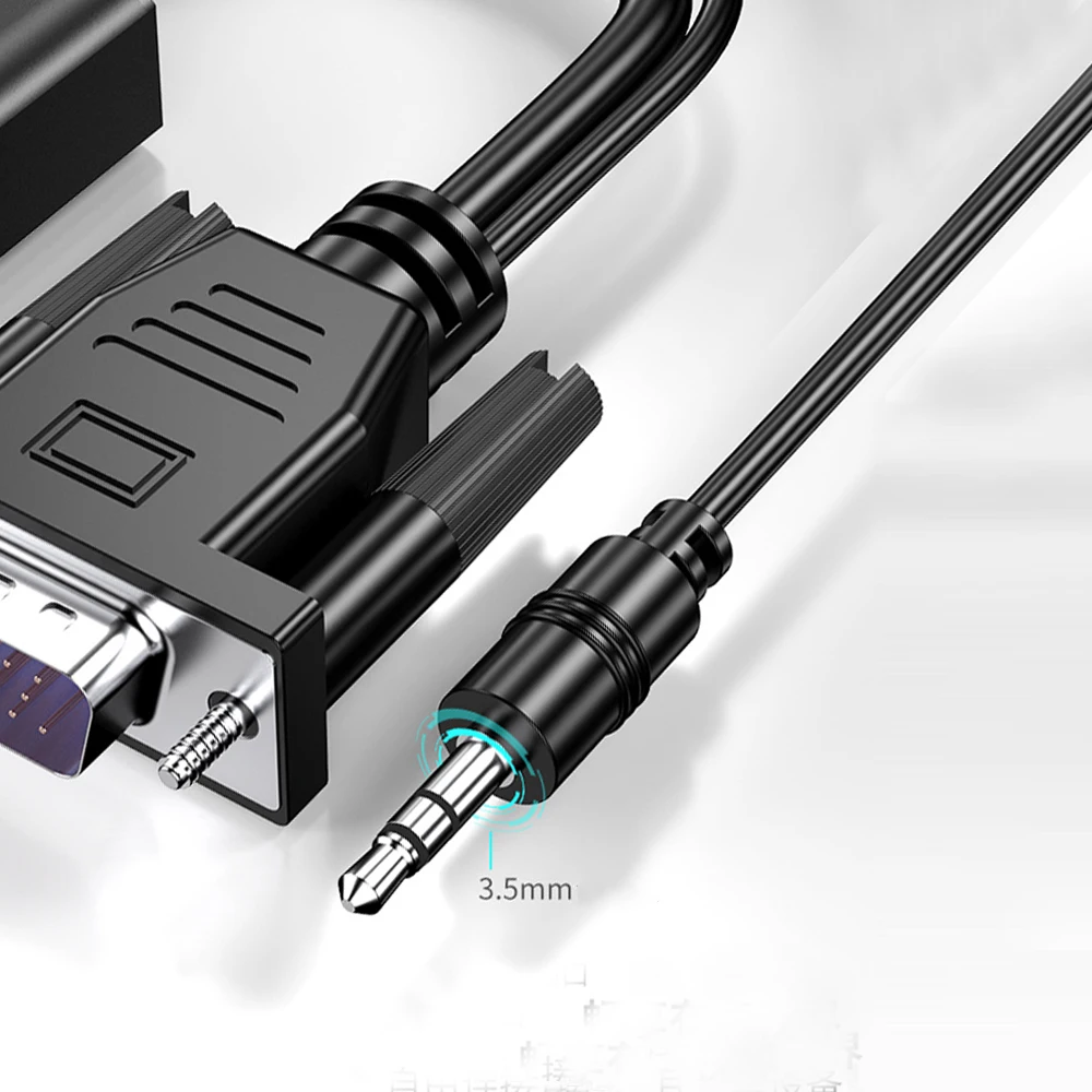VGA to HDMI Converter Adapter Male to Female Cable With Audio 1080P for PC Laptop HDTV Projector