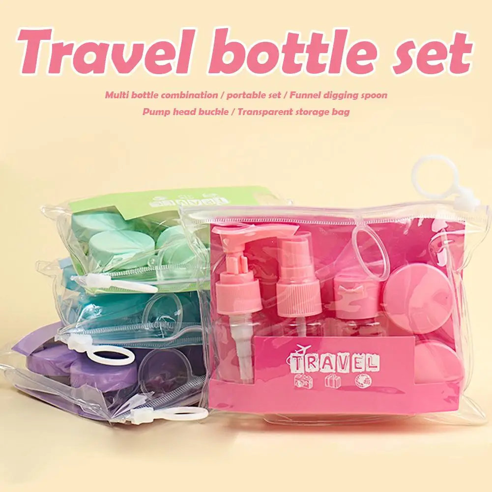 Leak-Proof Travel Toiletry Bottles Set for Shampoo, Lotion, and Cream