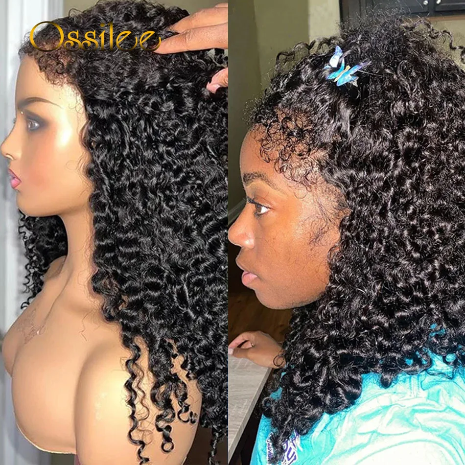 4CHairlineEdgeKinkyCurlyWigwithCurlyBabyHair13x413x6HDLace