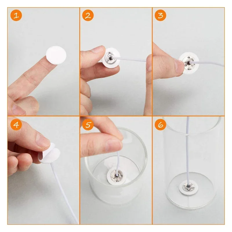 Make Candle Wax Fixed Base Bracket Candels Accessories White Heat-resistant Foam Double-sided Tape Candle Wick Stickers Material