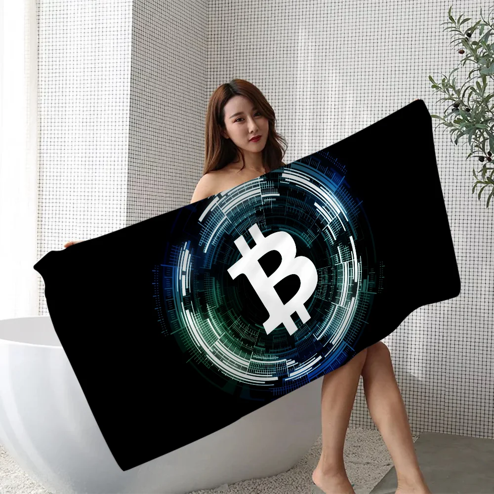 Bitcoin Towel Microfiber Beach Towel Absorbent Quick dry Soft Yoga Swimming Resort Mountain Climbing Towel 5