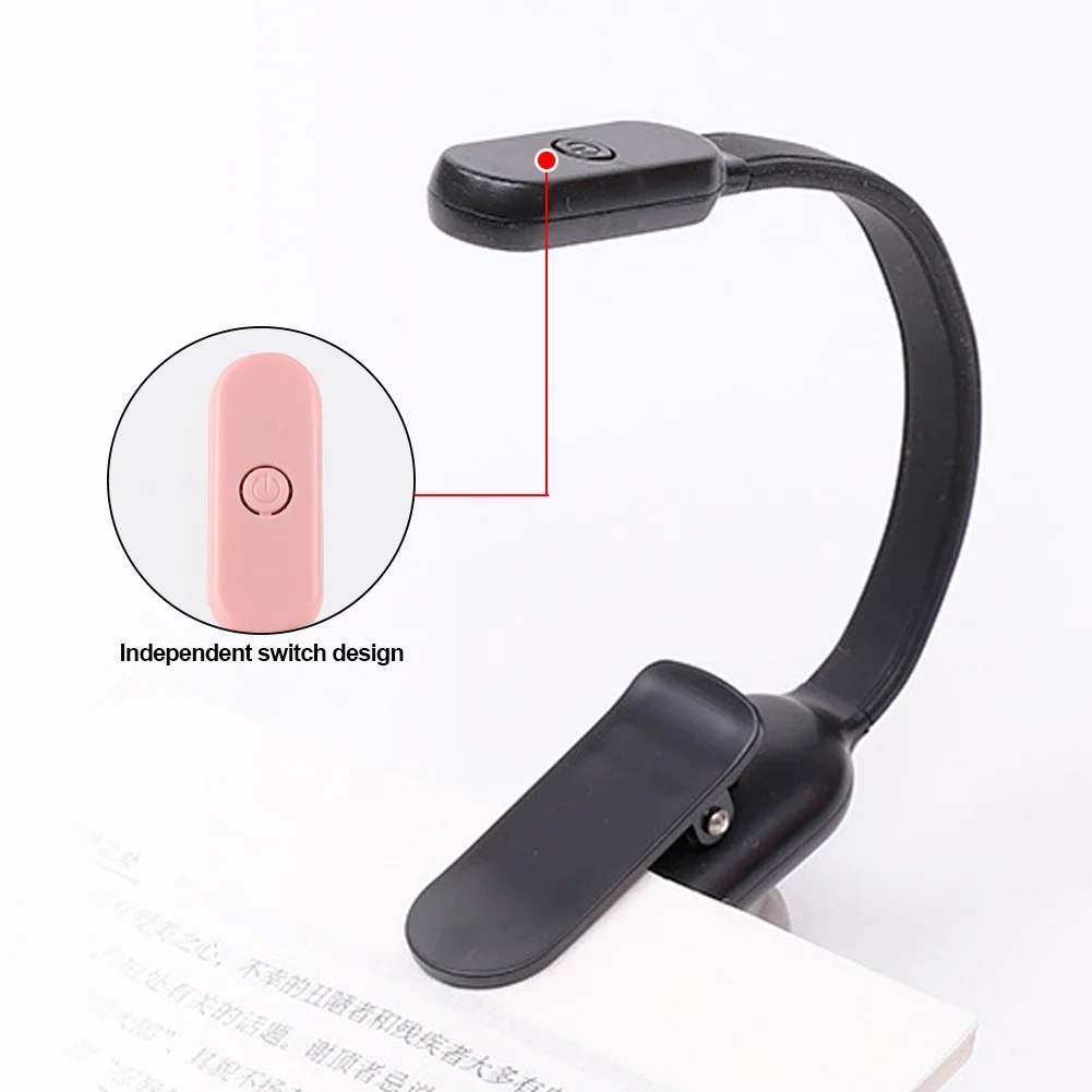 Portable Reading Lamp Mini Rechargeable Book Light LED Reading Light Flexible Easy Clip Lamp Read Night in Bed Book Lamps book light