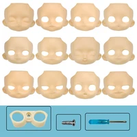 YMY Gsc Different Face Shapes Replacement Without Makeup 1/12 bjd Face Open Head ob11 Doll Accessories Diy Toy For GSC Head OB11 1