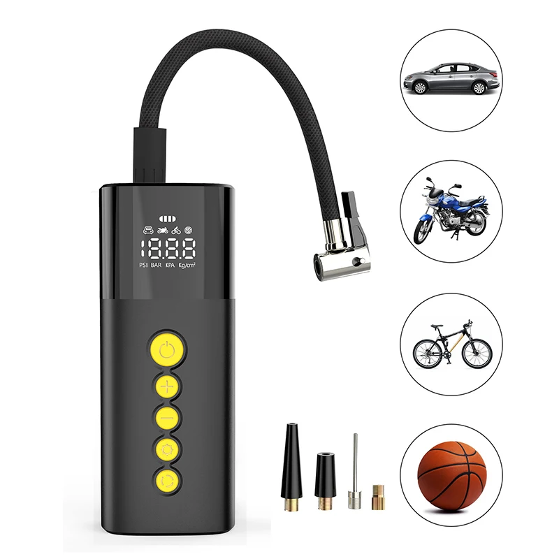 Mini car inflation pump comes with emergency lighting and multifunctional emergency tools Bicycle inflation equipment