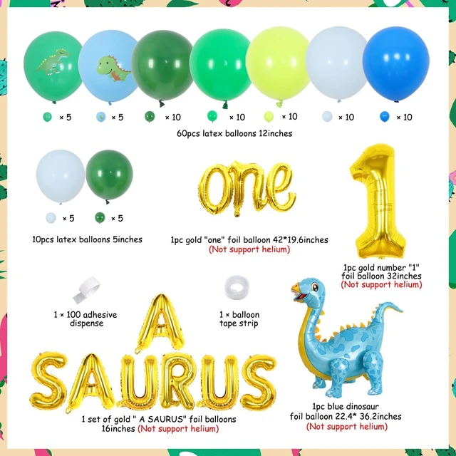 Dinosaur Party Supplies, Happy Birthday Balloons, Dinosaur