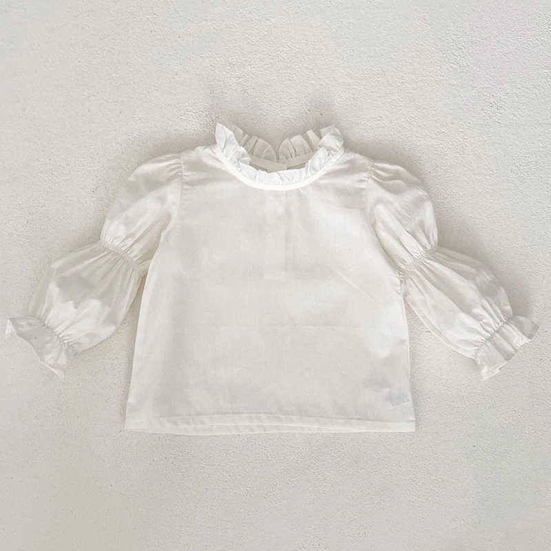 New autumn baby clothing, 0-5 year old female baby, fashionable and versatile lantern sleeve base coat 1