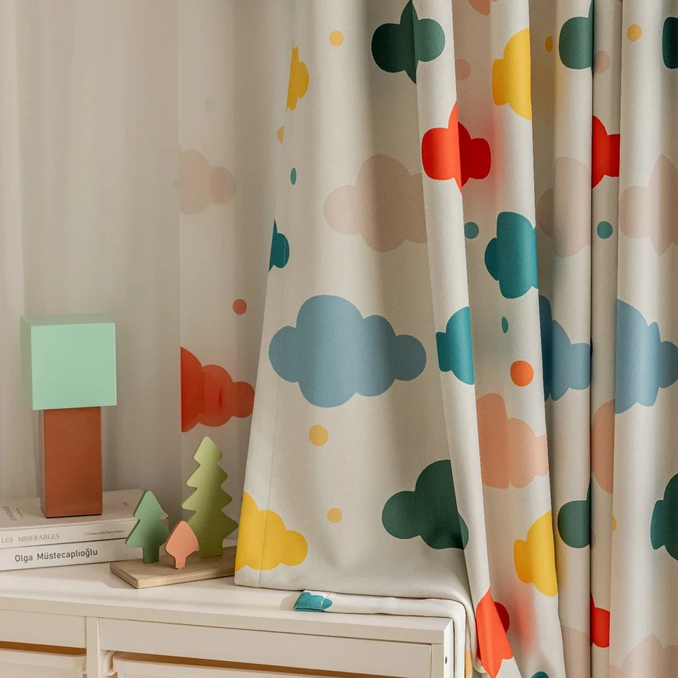ICMOLYYENLO Kids Bee Blackout Curtains - 42x43 Inches, 2 Panels, Honeycomb Floral Pattern, Room Darkening For Bedroom