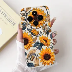 Floral Soft Silicone Matte Phone Case - Popular Flower Design Bumper Cover for Poco C75 (TYbai2188)