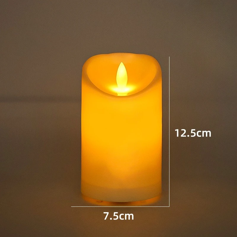 Rechargeable LED Flickering Candle with Remote Control - Decorative Ambiance Lighting