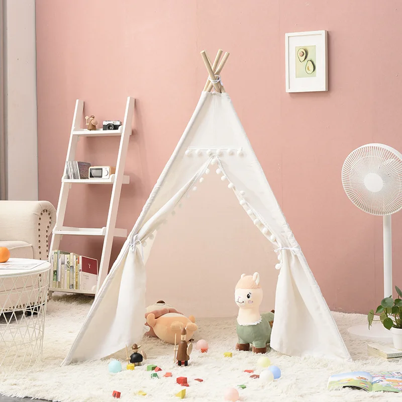 1.35m Tent For Kid Play House Wigwam for Children Portable Children Tipi Tents Teepee Tipi Infantil Kid Tent Girl Play Room 2
