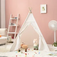 1.35m Tent For Kid Play House Wigwam for Children Portable Children Tipi Tents Teepee Tipi Infantil Kid Tent Girl Play Room 2