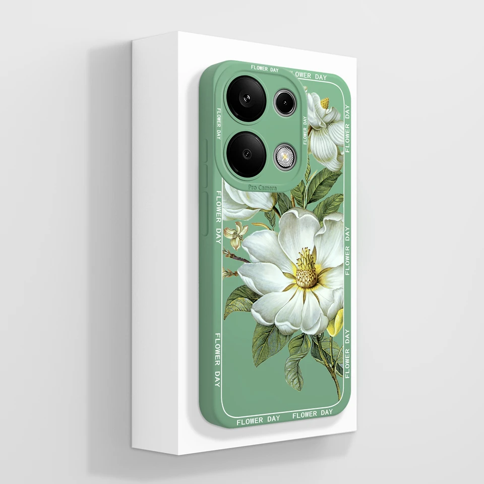 Beautiful Flower Liquid Anti-Fall Phone Case