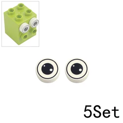 Large Building Block Figures & Furniture Set - House Essentials & Accessories (Big Eyes)
