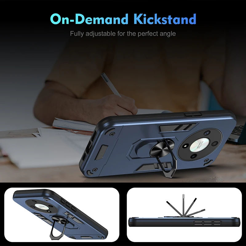 Luxury Armor Shockproof Phone Case with Magnetic Ring Holder