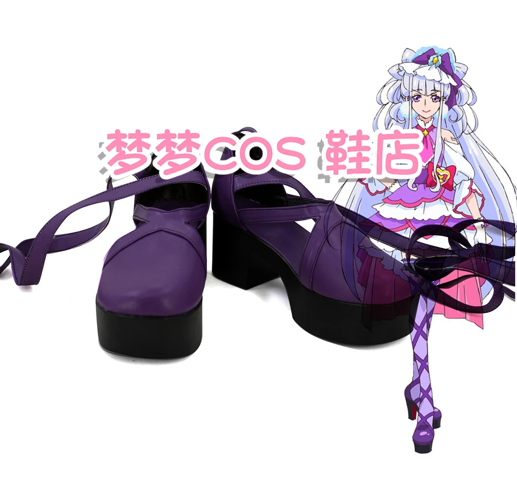 

Anime Honkai Impact 3 Yae Sakura Cosplay Purple Boots Shoes Custom Made Any Size For Unisex Halloween Party Props