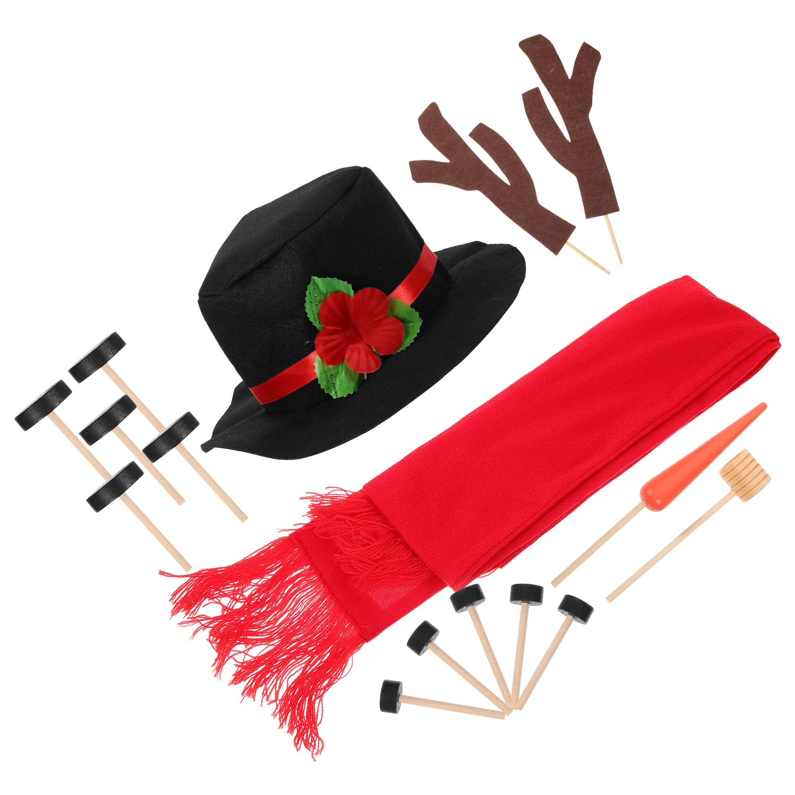 

16 Pcs Toys for Toddlers Snowman Building Kit Outdoor Dressing Making Kids Child