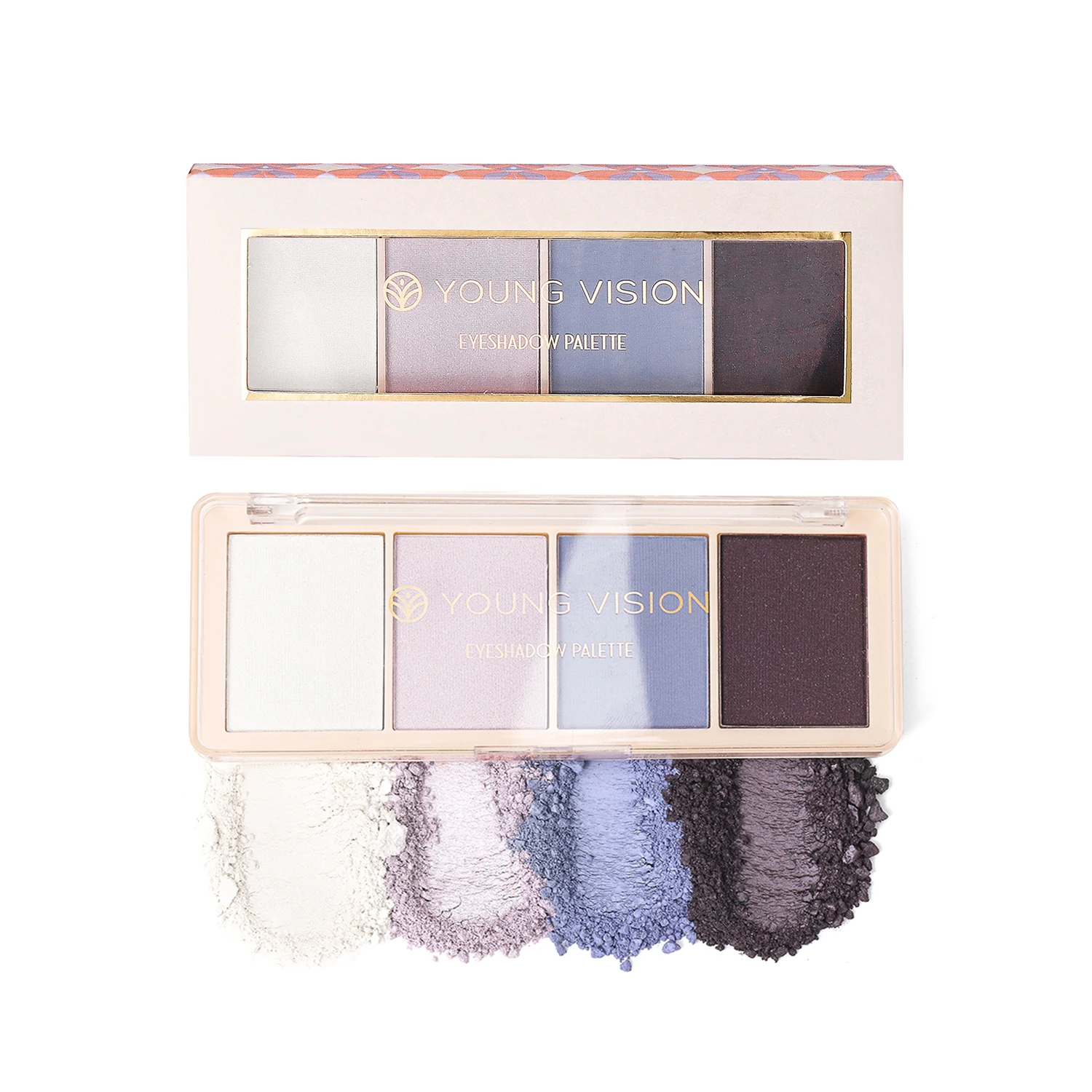 YOUNG VISION 4-color eyeshadow disc with pearl gloss and matte large ground color scheme for daily makeup eyeshadow 4