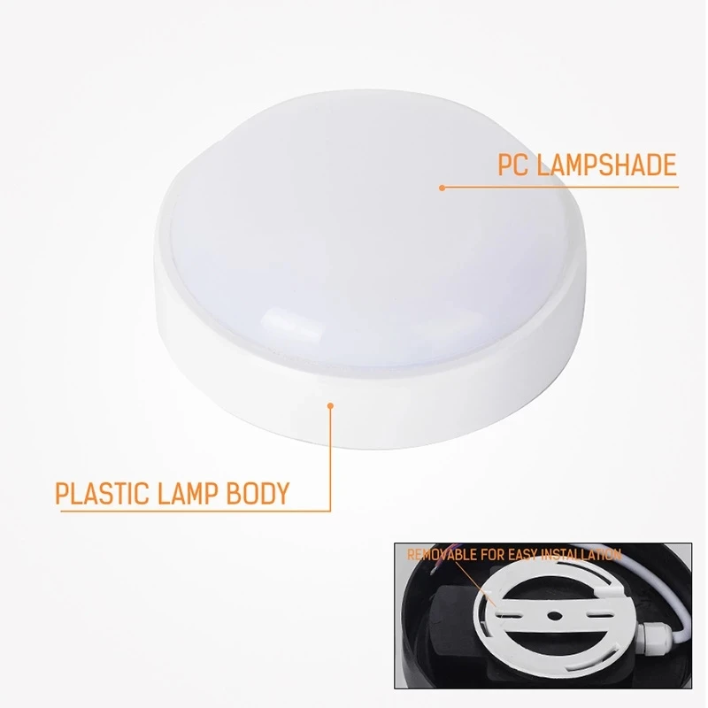 LED Ceiling Lamp Bathroom Ceiling Light 100-265V Surface Mounted Waterproof Light 16W/20W Indoor Outdoor Corridor Lights Led Ceiling Light