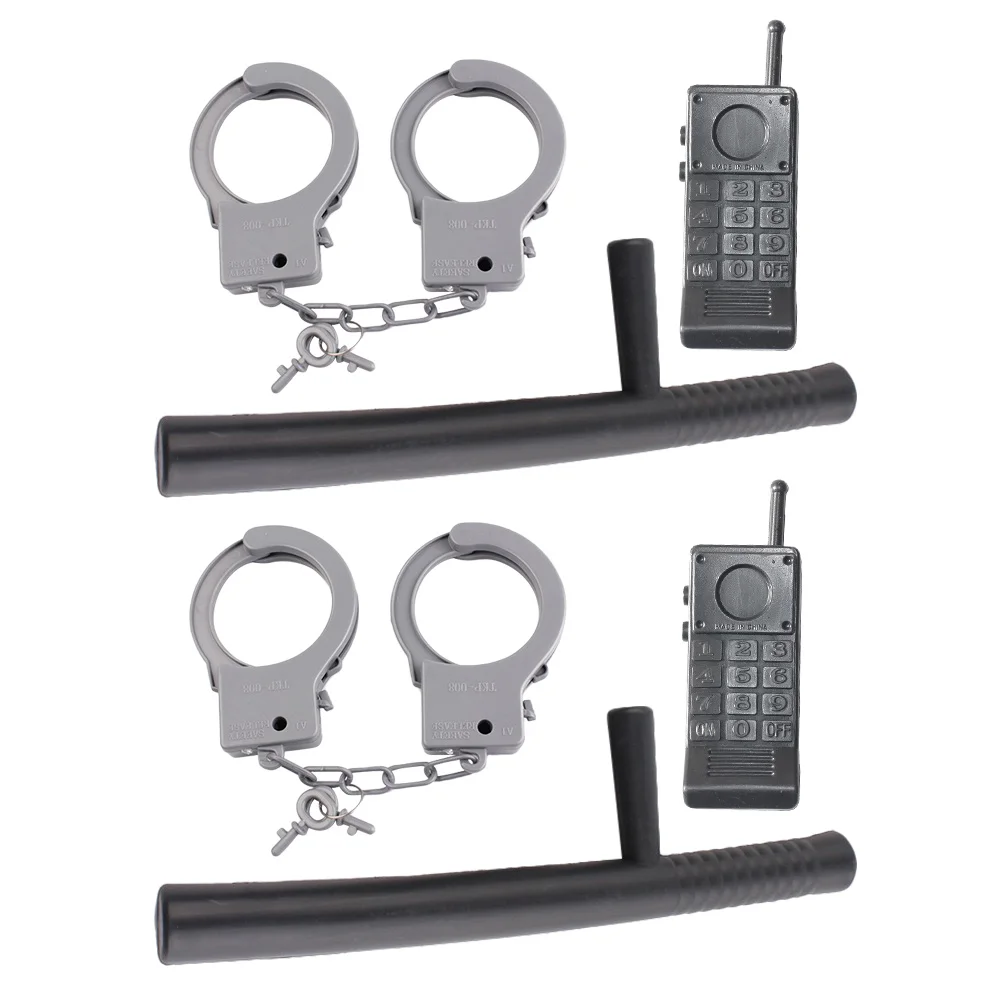

2 Sets Wrist Halloween Props Child Accessories for Kids Plastic Policeman Phone