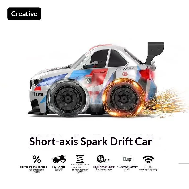 Voiture RC Drift 4x4 - Commande Proportionnelle, Lumières LED, Jouet Télécommandé