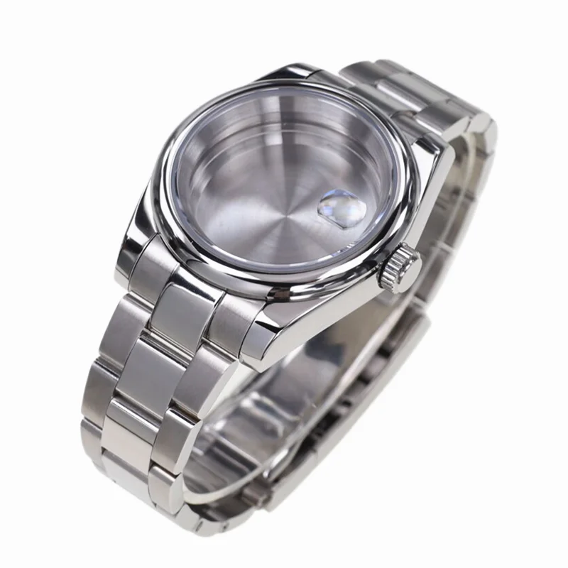 36mm 39mm Oyster Datejust Style With Sapphire Crystal Water Resistanst Watch Case For Nh35 Nh36 Automatic Movement Seiko Mods