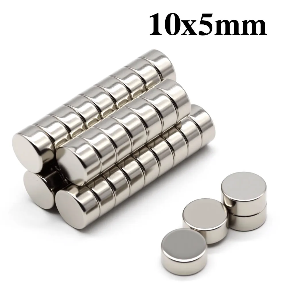 10 x 5 mm superstarker runder Magnet Neodym-Magnet NdfeB N35, starker Permanentmagnet imanes Kühlschrankmagnet – Detail 1