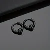 2/8pcs Classic Stainless Steel Hoop Earrings for Men Women Small Circle Ball Anti-allergic Ear Buckle Punk Rock Hip Hop Jewelry 2