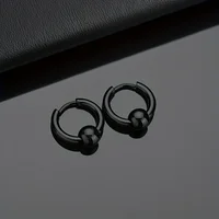 2/8pcs Classic Stainless Steel Hoop Earrings for Men Women Small Circle Ball Anti-allergic Ear Buckle Punk Rock Hip Hop Jewelry 2