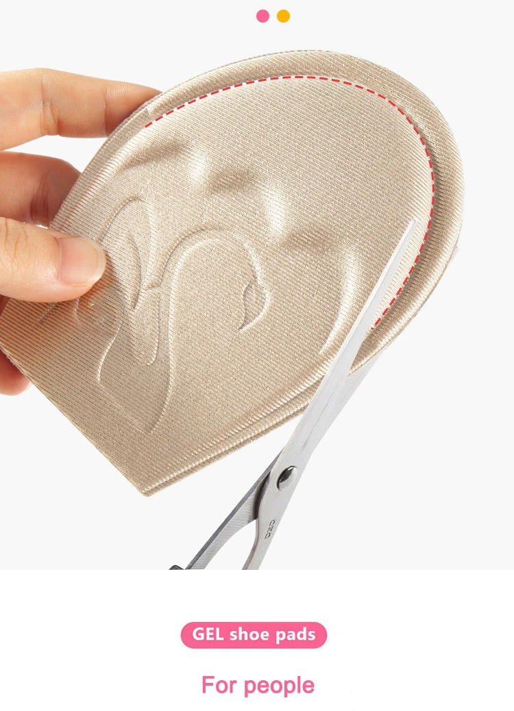 Vorfußpolster, halbe Einlegesohlen für Turnschuhe, Größe anpassen, Schuhpolster, Füllstoffe, bequeme Fußpflegeprodukte, rutschfeste Schuhpolster für Fersen – Detail 12