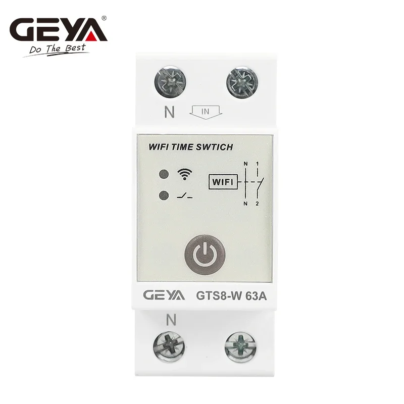 Geya GTS8-W Intelligente Wifi-Tijdschakelaar Din Rail Smart Home Draadloze Afstandsbediening Schakelaar Door Tuya App Ac 220V 32a 40a 63a 80a