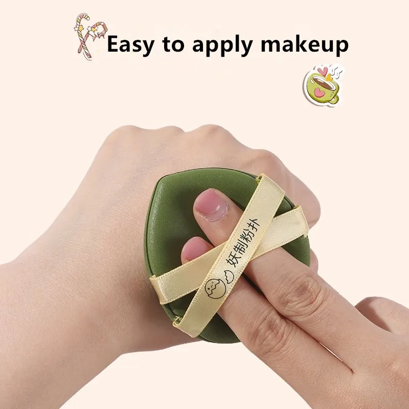 Yaozhi 4pcs Leather Makeup Puff Super Soft Do Not Eat Powder Liquid Foundation Air Cushion Blending Sponges  Cosmetic Applicator 6
