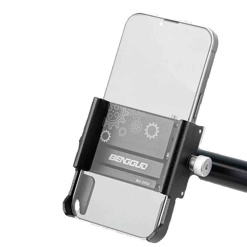 Support de vélo en alliage d'aluminium, support de navigation pour moto, support de téléphone portable pour voiture à batterie monté sur le pilote_voghion.com
