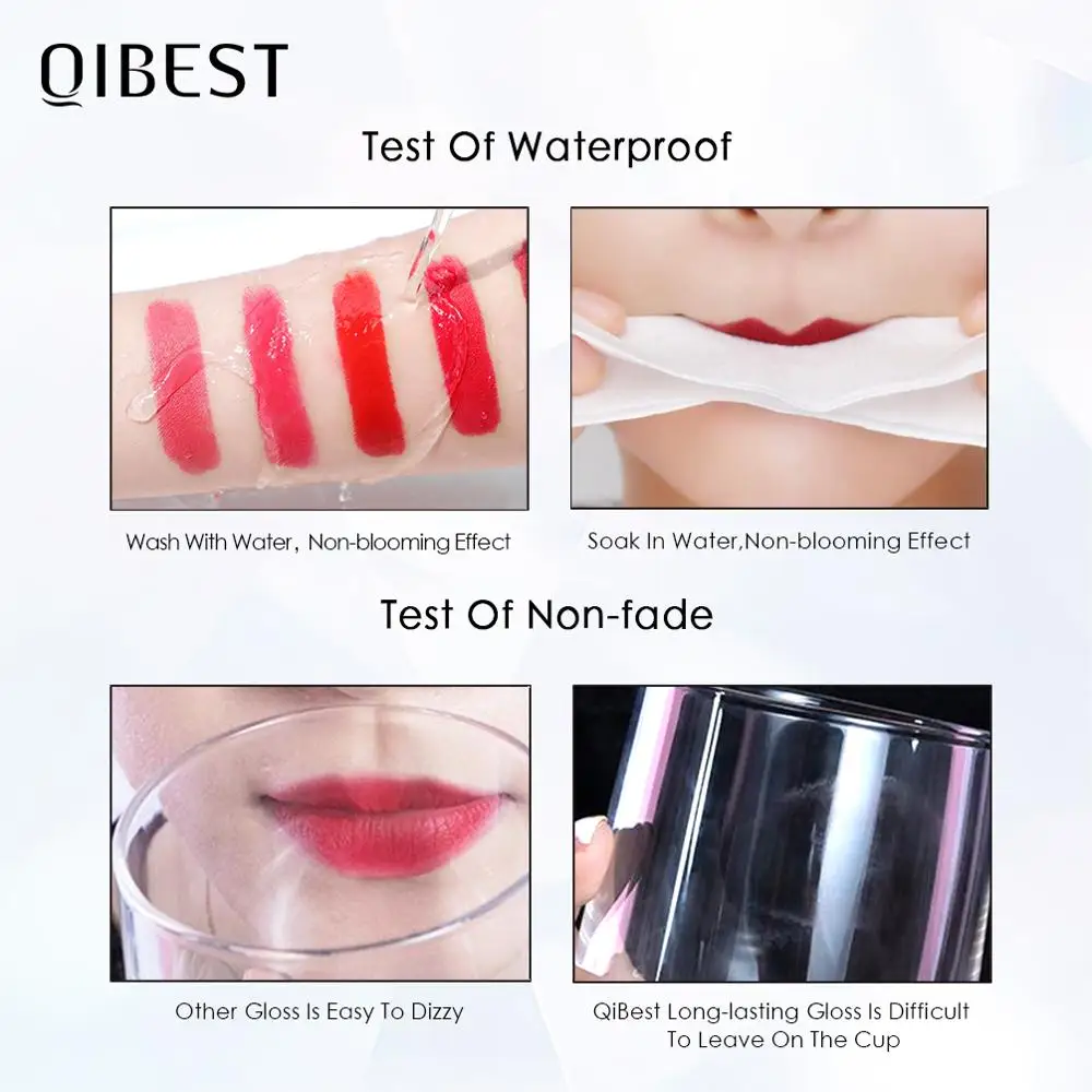 Matte Liquid Lipstick Waterproof Long Lasting Velvet Lip Gloss Tint Tube Matte Nude Pigment Red Black Makeup Cosmetics Lipsticks 6