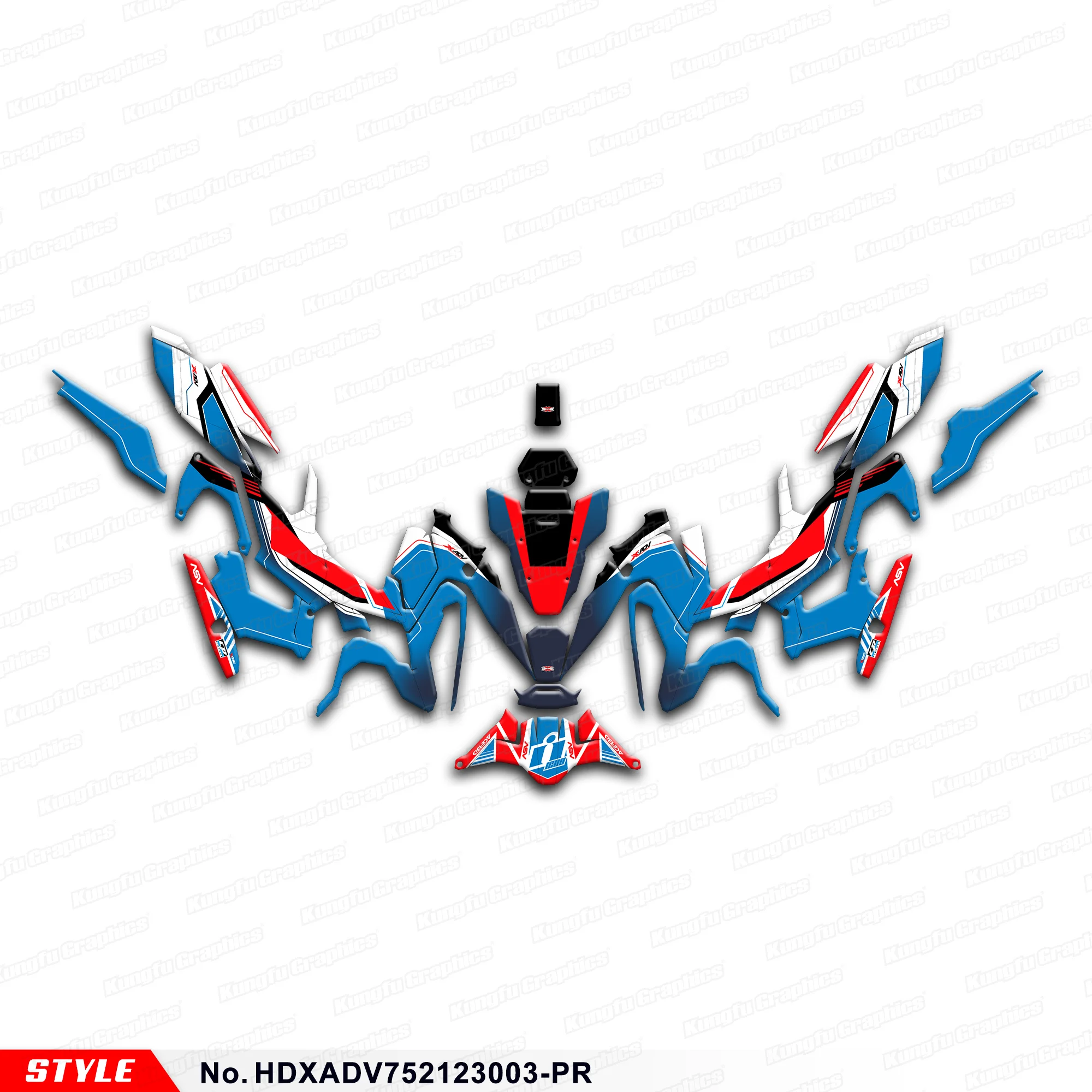 

Мотоциклетные наклейки, Набор наклеек для Honda X-ADV 750 2021 2022 2023, HDXADV752123003-PR