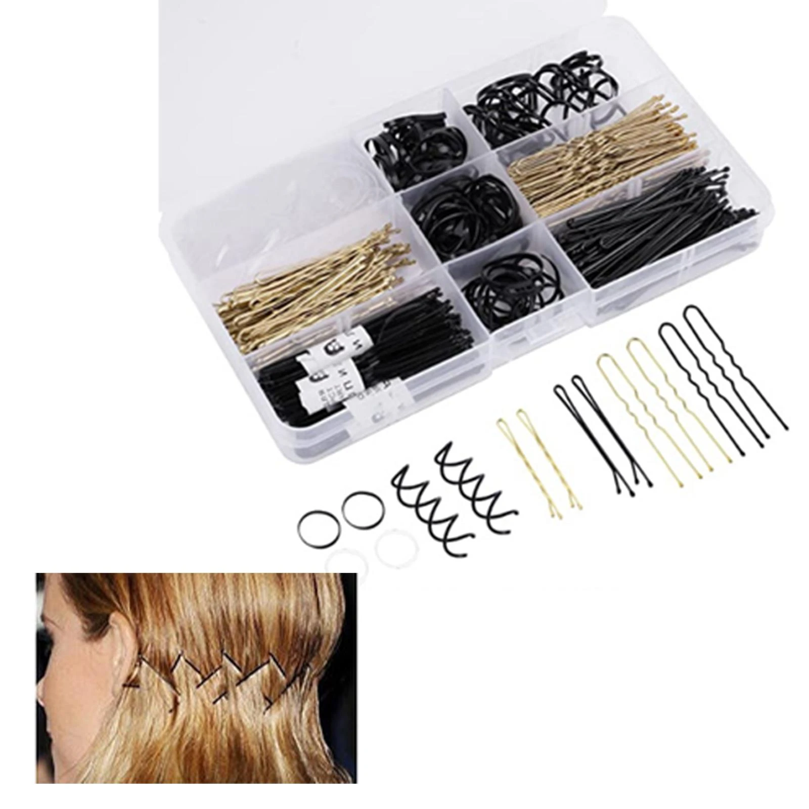 343Pcs Metal Hair Pins Hair Clips Kit Hair Styling Accessories Easy Store|  | - AliExpress