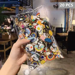 Set of 10-50 Charming Enamel Pin Badges - Assorted Cute Animal & Plant Designs (20PCS)