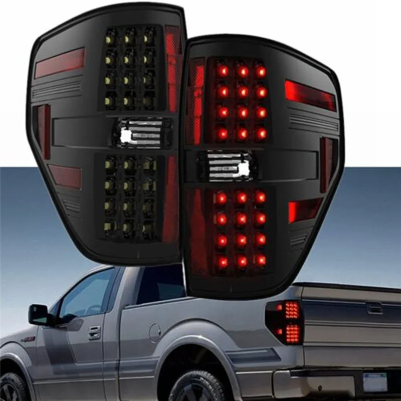 

Rear Right LED Tail Lights Rear Brake Lamps Steering Indicator Light for Ford F150 Pickup 2009-2014 Smoke