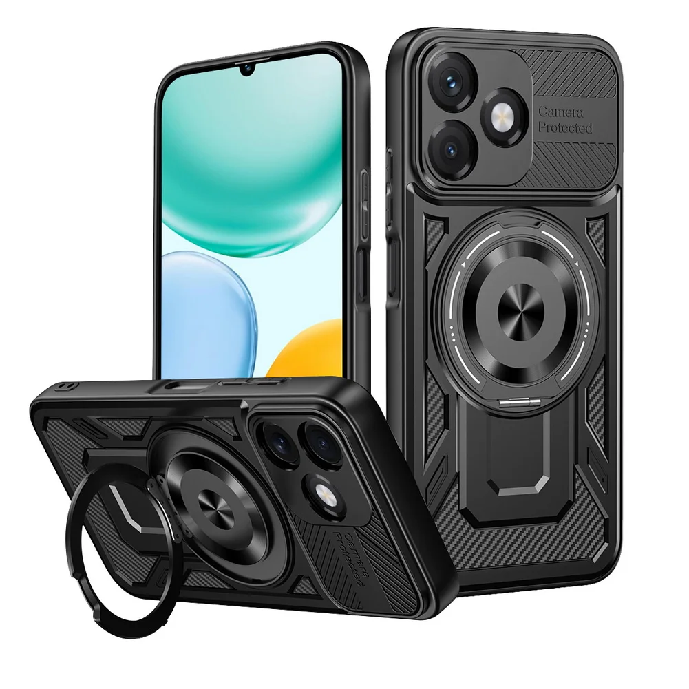 Multi-functional Rotatable Metal Ring Holder Magnetic Case - Protective Cover