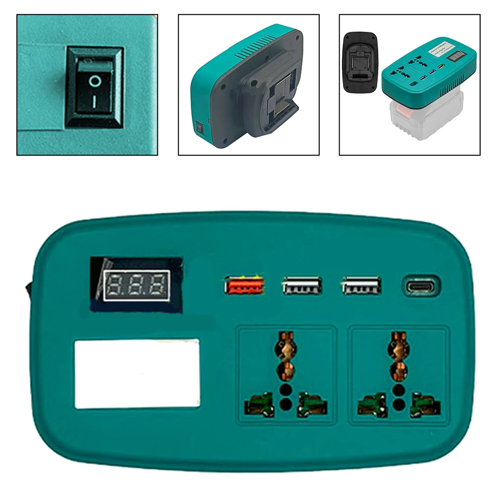 120W 스마트 리튬 배터리 인버터 DC18-21V AC220v 전원 인버터 어댑터 야외 자동차 지능형 인버터 전기