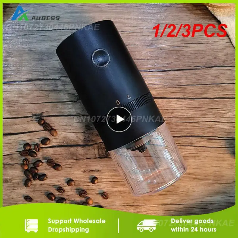 

1/2/3PCS Electric Coffee Grinder Cafe Automatic Coffee Beans Spice Mill Espresso Coffee Machine Maker Portable TYPE-C USB