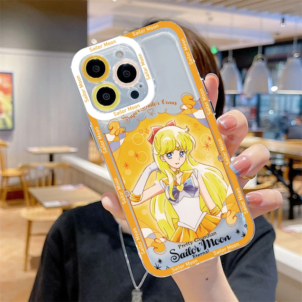 Cute Cartoon Sailors Moons Phone Case For iPhone 15 14 13 12 11