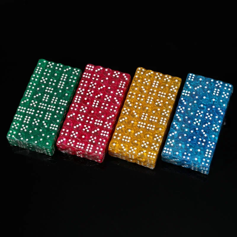 10 PCS/Lot Small Size Transparent Acrylic 6 Sided Dice Set Club/Party/Family Games 14mm game dice,dice set,acrylic dice