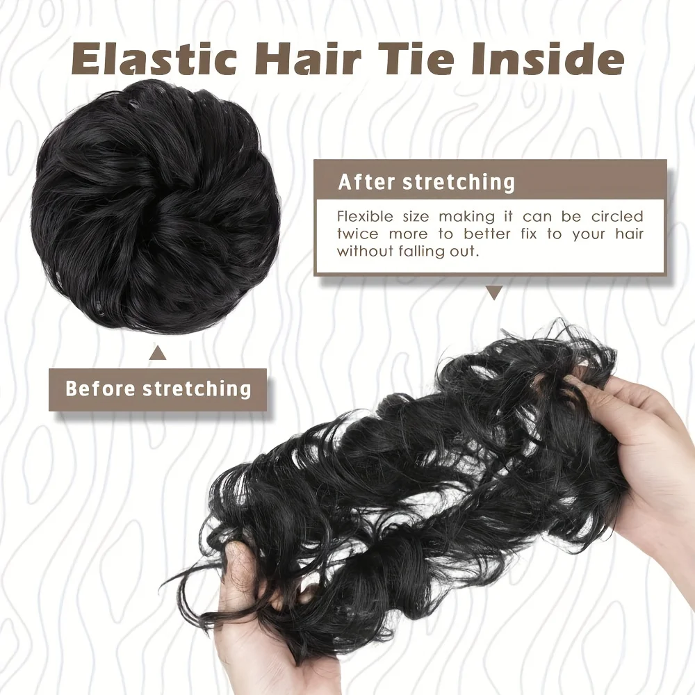 Human Hair Messy Bun Hair Piece