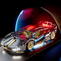 Modelo de coche deportivo de carreras técnico, bloques de construcción técnicos para adultos 1:14, supercoche DIY, rompecabezas de ladrillos, juguetes para niños y adultos, regalo (1280 + granulado) - Imagen 4