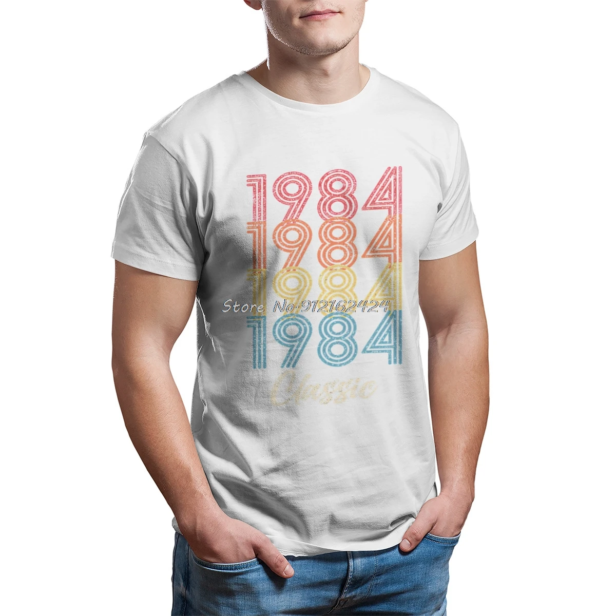 トップス vintage T-shirt 1984 Classic Vintage 1984 Gift Men Women Born Made 1984 T