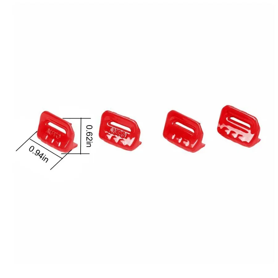 4x Car Car Window Control Switch Red Button Cover Auto Buttons Push Cover for Jeep Wrangler JL JT 2018+ Car Interior Accessories